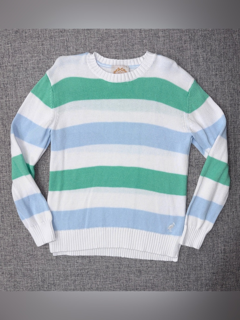 The Beaufort Bonnet Company Striped Sweater - White, Light Blue & Green